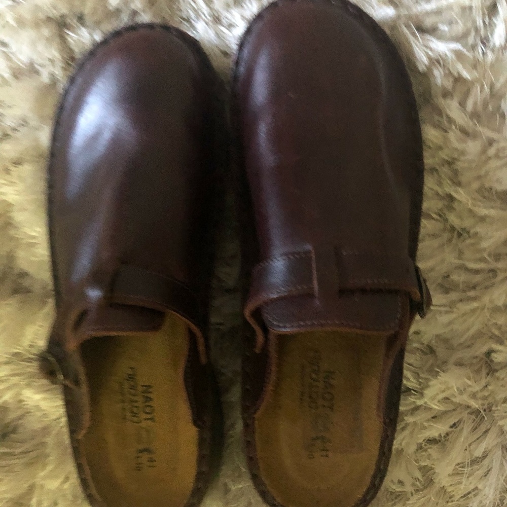 NAOT Mule /Clog  with Buckle; Brown